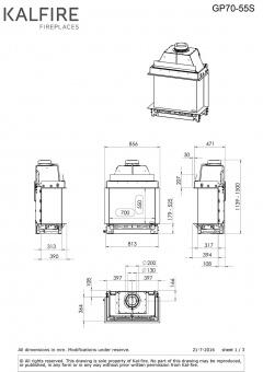 Чертеж для Kalfire GP70/55S (3-х сторонняя)